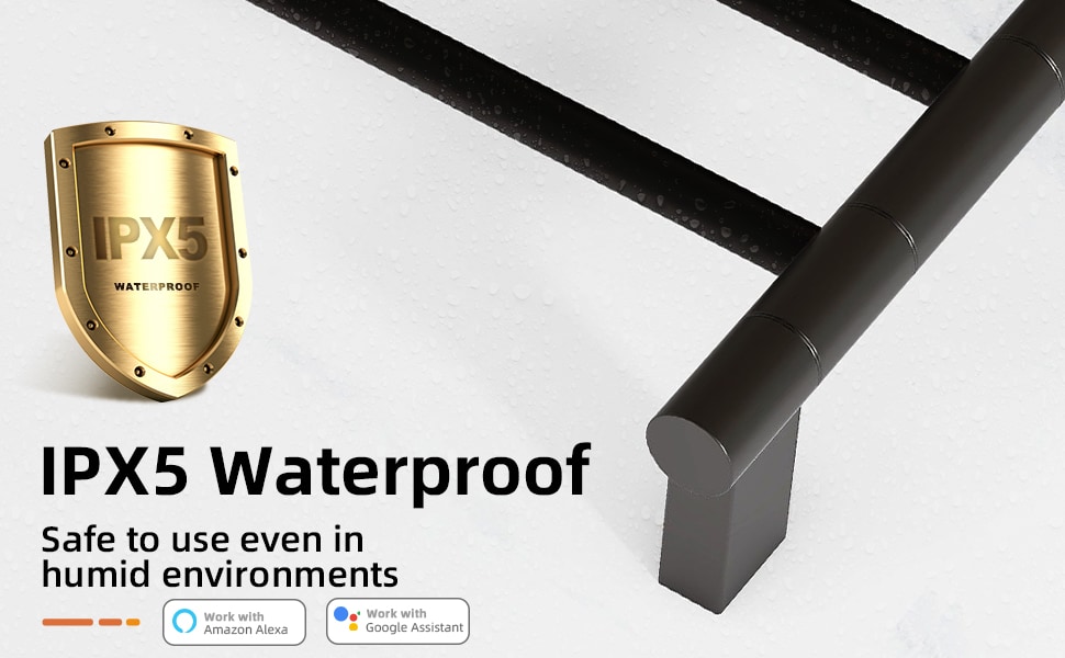 Smart Heated Towel Rack With Wi-fi App Control For Modern Bathroom_voghion.com
